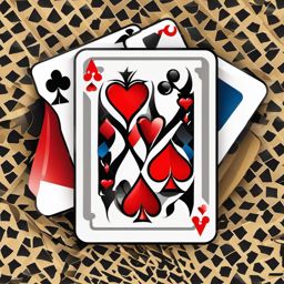 Playing cards icon - Playing cards icon for card games and gambling,  color clipart, vector art