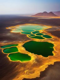 danakil depression, ethiopia - captures surreal images of colorful mineral deposits and lava lakes. 