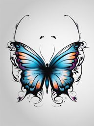 Design butterfly tattoo,Creating a custom butterfly tattoo design. , color tattoo design, white background