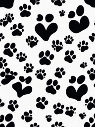 Dog paw clipart, A dog's paw print, perfect for pet lovers.  simple, 2d flat