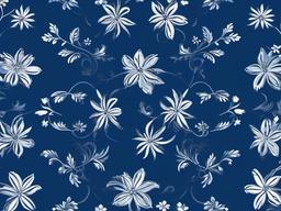 Blue Background Floral-Blue with delicate white floral designs for a calming effect  background wallpaper