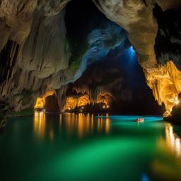 phong nha-ke bang national park, vietnam - explores breathtaking cave systems on an underground adventure. 