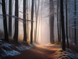 Enchanted Winter Forest  background picture, close shot professional product  photography, natural lighting, canon lens, shot on dslr 64 megapixels sharp focus