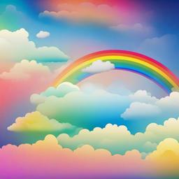 Rainbow Background Wallpaper - rainbow and cloud background  