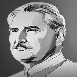 sketch of allama iqbal  minimal rough sketch scribbles,doodles,black and white