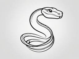 Simple Snake Tattoo - Minimalistic and straightforward snake tattoo.  simple vector tattoo,minimalist,white background