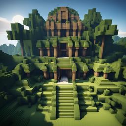 mayan temple hidden in a dense jungle - minecraft house design ideas minecraft block style