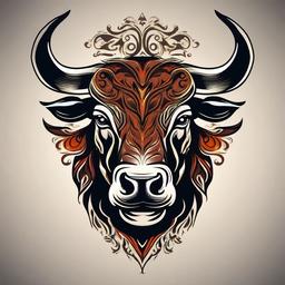 taurus bull tattoo designs  simple vector color tattoo
