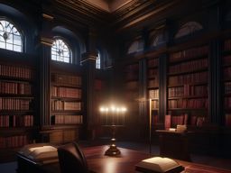 Secret society of librarians guards books with dangerous knowledge. unreal engine 4,hyperrealistic