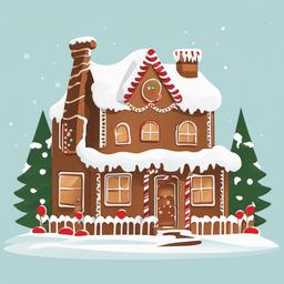 gingerbread house, simple, cartoon, minimalist, vector clipart


 