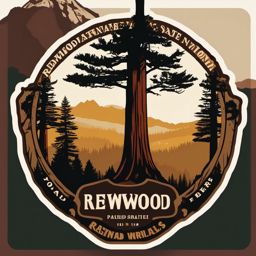 Redwood National and State Parks sticker- Home to some of the world's tallest trees, , sticker vector art, minimalist design