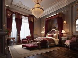 Victorian bedroom embodies classic elegance with ornate furnishings, intricate textiles, and a touch of vintage charm for a luxurious feel.  