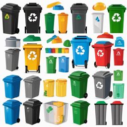 Recycle bin clipart - Recycling bin for environmental conservation,  color clipart, vector art