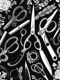scissors clipart black and white 