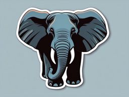 Elephant Sticker - A trumpeting elephant with big ears. ,vector color sticker art,minimal