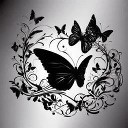 Butterfly Background Wallpaper - black butterfly black background  