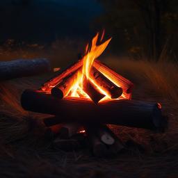 Fire Wallpaper - Cozy campfire with glowing light  background wallpaper