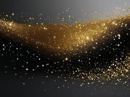 Gold Sparkle Black Background  