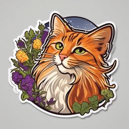 Catnip Sticker - Delight your feline friends and explore its calming properties with the charming catnip sticker, , sticker vector art, minimalist design