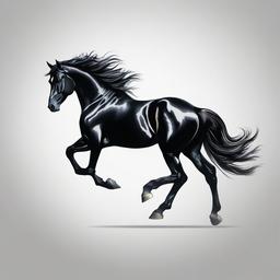 Black Stallion Tattoo Ink - Explore the artistry of black stallion tattoos using various inks, creating designs that emphasize contrast and highlight the beauty of these horses.  simple tattoo,minimalist,white background