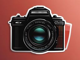 Camera lens sticker, Photographic , sticker vector art, minimalist design