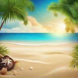Beach background - realistic beach background  
