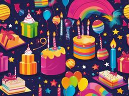 Birthday Background Wallpaper - 90's theme backdrop  