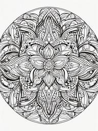 Butterfly Mandala Coloring Pages - Intricate Designs for Relaxing Coloring  minimal black outline printable sheet, coloring page