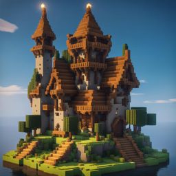 mysterious wizard's tower with magical tomes and potions - minecraft house design ideas minecraft block style