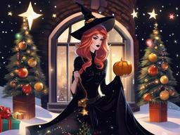 Witchy Christmas Wallpaper  