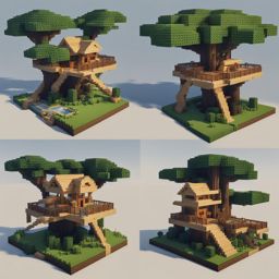 tree fort for daring adventurers high in the branches - minecraft house ideas minecraft block style