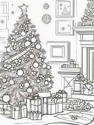 Christmas Cards For Colouring  outling,coloring pages,black and whit