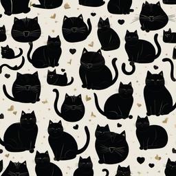 Cat Background Wallpaper - black cat with black background  