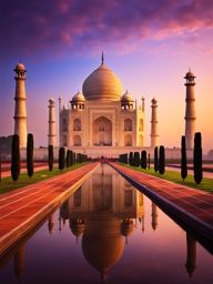 taj mahal at dawn - capture the ethereal beauty of the taj mahal bathed in the soft light of dawn. 