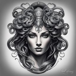 captivating medusa tattoo capturing her mythical beauty and allure. 
