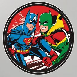Superhero Bloopers sticker- Heroic Mishaps Comedy, , sticker vector art, minimalist design