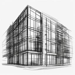 simple drawing of building  minimal rough sketch scribbles,doodles,black and white