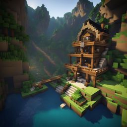 pirate cove hidden in a rocky cove - minecraft house design ideas 