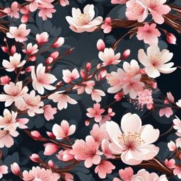 Floral Background - Blossoming Cherry Blossoms wallpaper, abstract art style, patterns, intricate