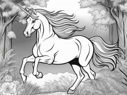 unicorn coloring pages - swift unicorn racing against time to save a mystical forest from encroaching darkness. 