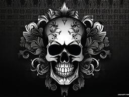 Black Skull Wallpaper  ,desktop background wallpaper