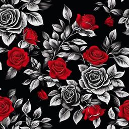 Flower Background Wallpaper - black background with red rose  