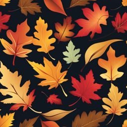 fall leaves clipart - multicolored autumn leaves, swirling in a gentle breeze in a serene forest 