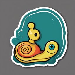 Snarky Snail sticker- Slow and Sassy Slime, , sticker vector art, minimalist design