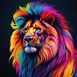 Lion Background Wallpaper - colourful lion wallpaper  