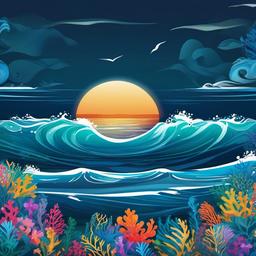Ocean Background Wallpaper - sea background art  