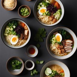 ramen craze - bowls of soul-soothing noodle soup topped with a variety of savory ingredients. 