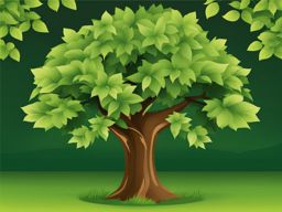 tree clipart - a lush, green tree with leaves. 