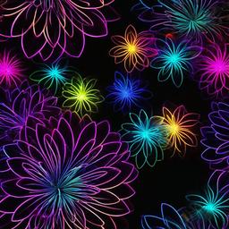 Neon Background Wallpaper - neon flower background  