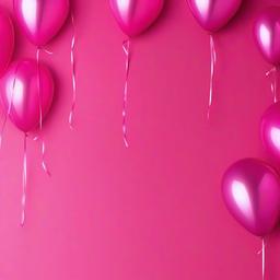 Party Background Wallpaper - pink background with balloons  